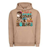 Pigment Burro just a girl who loves horses Urban Hoodie - NancyCooperArtShop
