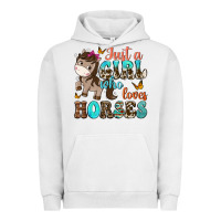 Pigment Lunar Rock just a girl who loves horses Urban Hoodie - NancyCooperArtShop