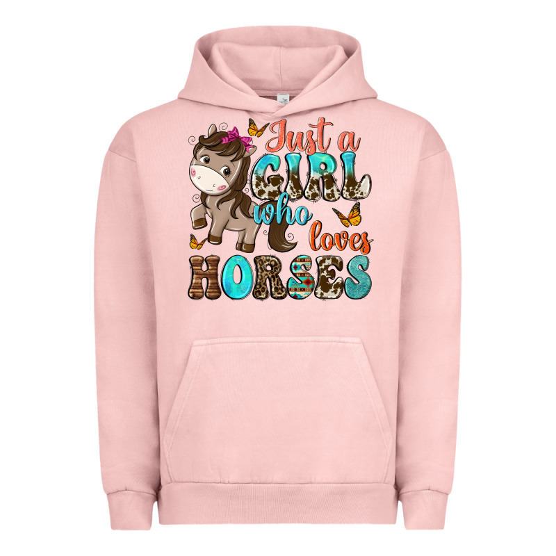 Just A Girl Who Loves Horses Urban Hoodie by NancyCooperArtShop | Teevron