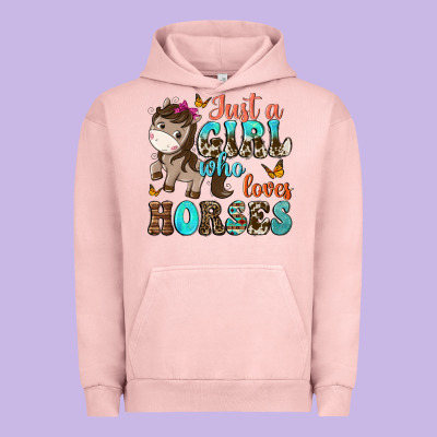 Just A Girl Who Loves Horses Urban Hoodie Designed By Nancycooperartshop