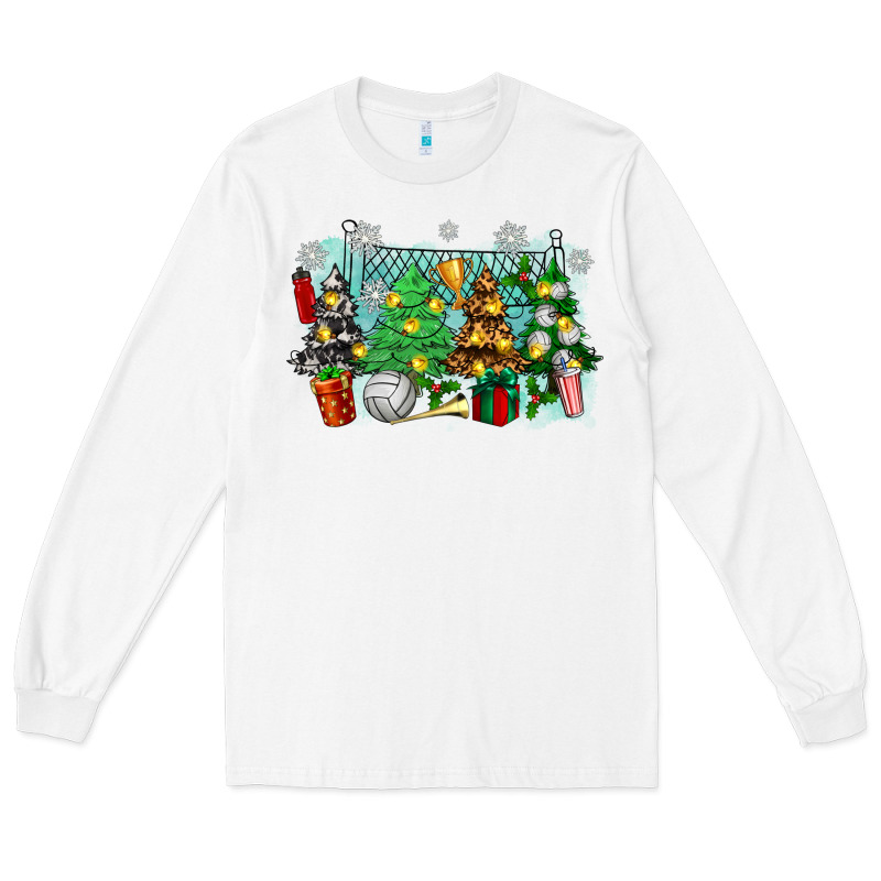 Christmas Trees With Volleyball Long Sleeve Tee by Zillion Design Studio | Teevron