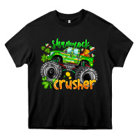 Black Shamrock Crusher Heavy Core Tee - CowhideDigitalArt