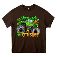 Chocolate Brown Shamrock Crusher Heavy Core Tee - CowhideDigitalArt