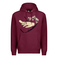 Burgundy personalized grandma Premium Hoodie - MaliasSmallBusiness