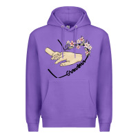 Purple personalized grandma Premium Hoodie - MaliasSmallBusiness