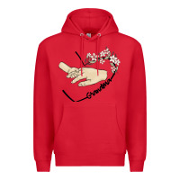 Red personalized grandma Premium Hoodie - MaliasSmallBusiness