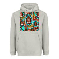Moon Dust football leopard turquoise gemstone sunflower seamless pattern Heavyweight Hoodie - JahusDesignShop
