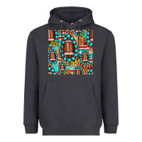 Smoke football leopard turquoise gemstone sunflower seamless pattern Heavyweight Hoodie - JahusDesignShop