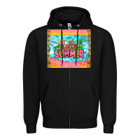 Black hello summer Zipper Hoodie - Zillion Design Studio