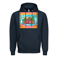 Navy hello summer Zipper Hoodie - Zillion Design Studio