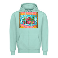 Seafoam hello summer Zipper Hoodie - Zillion Design Studio
