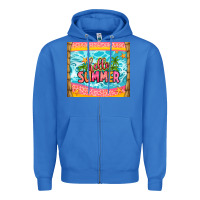 True Royal hello summer Zipper Hoodie - Zillion Design Studio