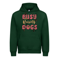 Forest Green busy raising dogs Urban Hoodie - MaliasSmallBusiness