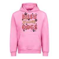 Fuchsia Pink busy raising dogs Urban Hoodie - MaliasSmallBusiness