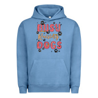Pigment Pebble Blue busy raising dogs Urban Hoodie - MaliasSmallBusiness