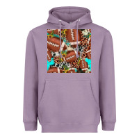 Lavender football leopard turquoise cowhide sunflower seamless pattern Heavyweight Hoodie - JahusDesignShop