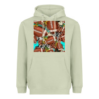 Matcha football leopard turquoise cowhide sunflower seamless pattern Heavyweight Hoodie - JahusDesignShop