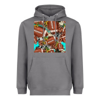 Storm football leopard turquoise cowhide sunflower seamless pattern Heavyweight Hoodie - JahusDesignShop