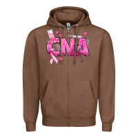 Chestnut Breast Cancer CNA Certified Nursing Assistant Zipper Hoodie - texasbilliewilder