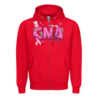 Red Breast Cancer CNA Certified Nursing Assistant Zipper Hoodie - texasbilliewilder