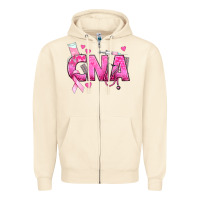 Sandshell Breast Cancer CNA Certified Nursing Assistant Zipper Hoodie - texasbilliewilder