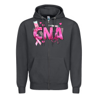 Smoke Breast Cancer CNA Certified Nursing Assistant Zipper Hoodie - texasbilliewilder