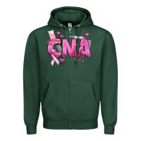 Breast Cancer Cna Certified Nursing Assistant Zipper Hoodie | Teevron