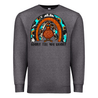 Charcoal Heather gobble till you wobble rainbow Premium Sweatshirt - JahusDesignShop