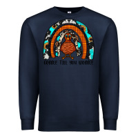 Navy gobble till you wobble rainbow Premium Sweatshirt - JahusDesignShop