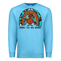Ocean Blue gobble till you wobble rainbow Premium Sweatshirt - JahusDesignShop
