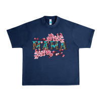 Navy mama with cherry blossoms Urban Heavy Tee - Artiststas
