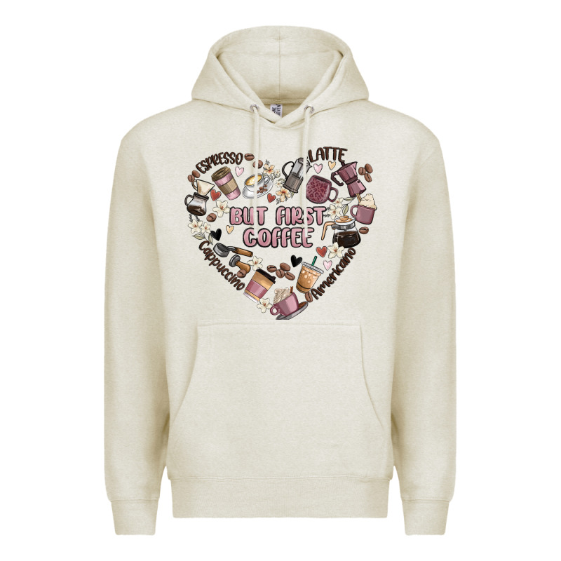 But First Coffee Premium Hoodie by MaliasSmallBusiness | Teevron