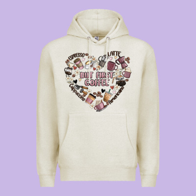But First Coffee Premium Hoodie Designed By Maliassmallbusiness