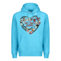 Ocean Blue but first coffee Premium Hoodie - MaliasSmallBusiness