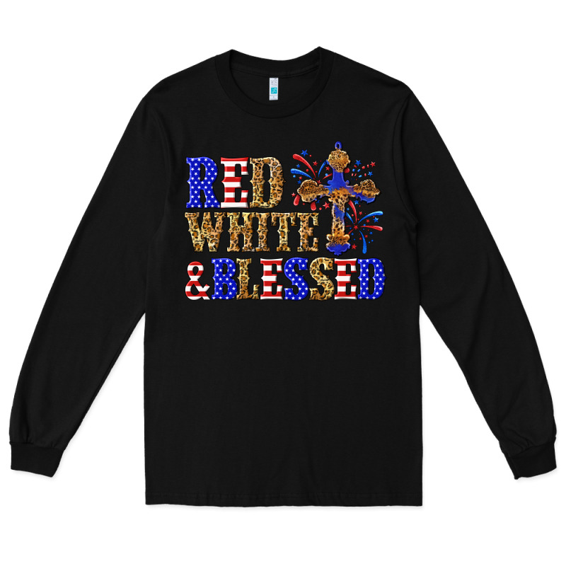 Red White And Blessed Long Sleeve Tee by texasbilliewilder | Teevron