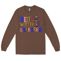 Chestnut red white and blessed Long Sleeve Tee - texasbilliewilder