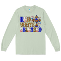 Matcha red white and blessed Long Sleeve Tee - texasbilliewilder