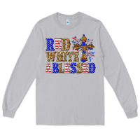 Moon Dust red white and blessed Long Sleeve Tee - texasbilliewilder
