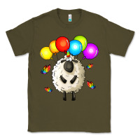 Army Green rainbow sheep Classic Tee - Zillion Design Studio
