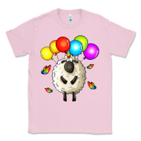 Bubblegum Pink rainbow sheep Classic Tee - Zillion Design Studio