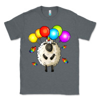 Charcoal Heather rainbow sheep Classic Tee - Zillion Design Studio