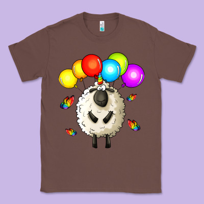 Rainbow Sheep Classic Tee Designed By Zillion Design Studio