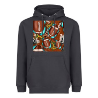 Smoke football leopard gemstone sunflower seamless pattern Heavyweight Hoodie - JahusDesignShop