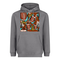 Storm football leopard gemstone sunflower seamless pattern Heavyweight Hoodie - JahusDesignShop
