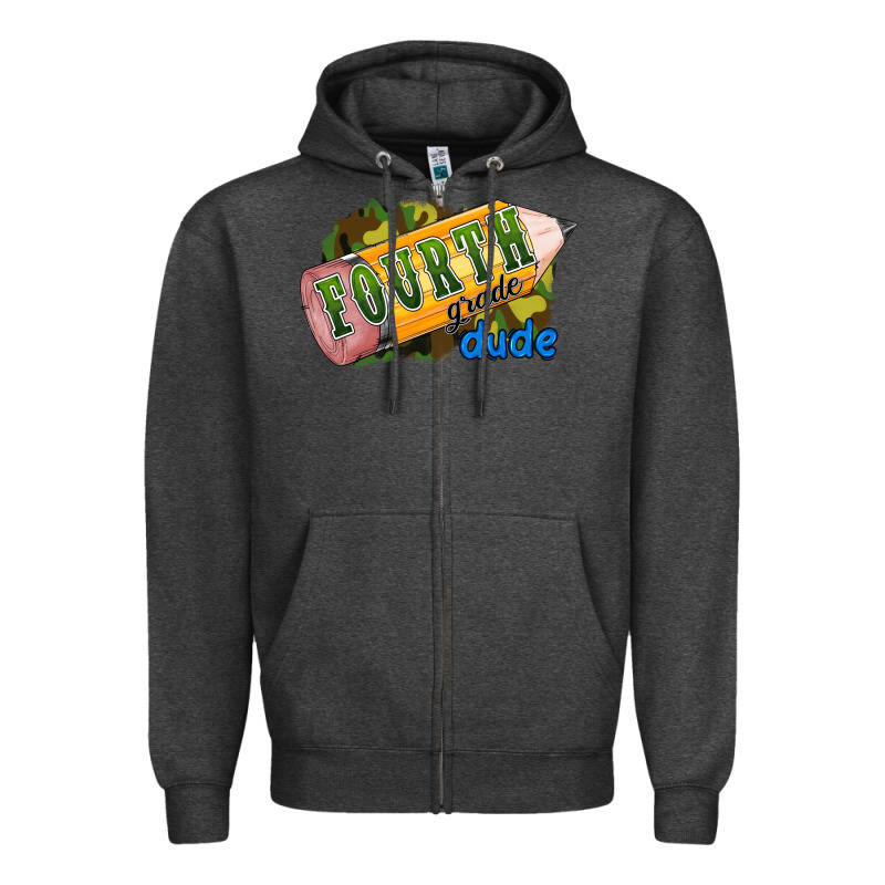 Fourth Grade Dude Zipper Hoodie by RanaPortraitStore | Teevron