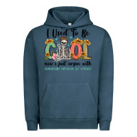 Pigment Midnight Navy i used to be cool now i just argue with miniature Urban Hoodie - MaliasSmallBusiness