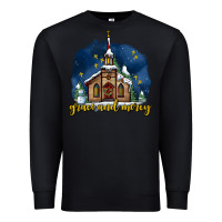 Black Christmas church and snow grace and mercy Premium Sweatshirt - AdoDesignShop
