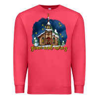 Cardinal Christmas church and snow grace and mercy Premium Sweatshirt - AdoDesignShop