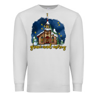 Dove Grey Christmas church and snow grace and mercy Premium Sweatshirt - AdoDesignShop