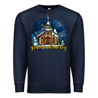 Navy Christmas church and snow grace and mercy Premium Sweatshirt - AdoDesignShop